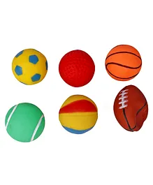 Squeezy Ball Bath Toys Pack of 6 - Multicolour (Color May Vary)