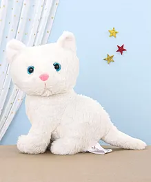 LuvU Sitting Cat Soft Toy White  - Length 29.5 cm