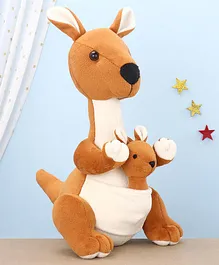 LuvU Sitting Kangaroo With Long Neck Soft Toy Brown - Height 28 cm