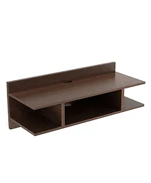 USHA SHRIRAM Wall Mount TV Cabinet with Set Top Box Stand - Brown