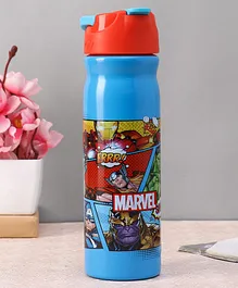 Marvel Avengers Theme Sipper Water Bottle Blue - 500 ml