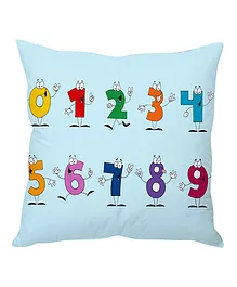 Stybuzz Cushion Cover Numbers Print - Blue