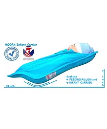 Hoopa 2-in-1 Button Nest Feeding Pillow & Carrier - Turquoise Blue
