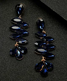 YouBella Contemporary Drop Earrings Blue - 31 g