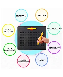 Planet of Toys Magnetic Drawing Board with Magnet Pen Magnetic Writing Board for Kids Toddler Drawing Pad Tablet Sketch Toys - Multicolour