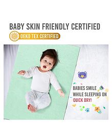 Quick Dry Baby Bed Protector Medium- See Green 