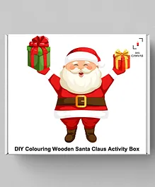 Little Canvas DIY Colouring Wooden Santa Claus Activity Box - Multicolor