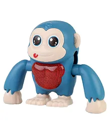 VGRASSP Dancing Monkey Toy for Kids Hand Tumbling Monkey Toy with Music and Light Effects - Dark Blue