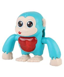 VGRASSP Dancing & Hand Tumbling Monkey Toy with Music and Light Effects - Light Blue