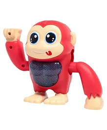 VGRASSP Dancing & Hand Tumbling Monkey Toy with Music and Light Effects - Red