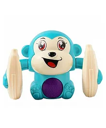 VGRASSP Dancing Spinning Rolling Voice Activated Tumble Monkey with Music Light and Sound Effects (Colour May Vary)