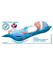Hoopa 2-in-1 Feeding Pillow 7 Carrier  - Turquoise Blue