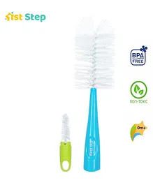 1st Step 2 in 1 Bottle & Nipple Cleaning Brush - Blue Green