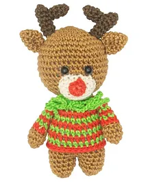 Happy Threads Handcrafted Amigurumi Christmas Soft Toy - Yellow