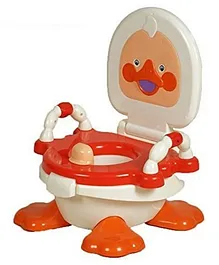 Goyals Duck Potty Training Seat with Removable Bowl and Closable Cover - Red