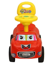 Goyals Magic Road Rider Push Car Ride On for Kids with Music - City Red