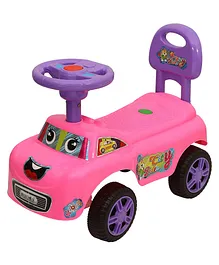 Goyals Magic Road Rider Push Car Ride On for Kids with Music - City Pink
