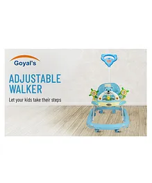 Goyal's Baby Musical Foldable & Height Adjustable Walker with Parental Handle - Blue