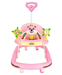 Goyal's Baby Musical Foldable & Height Adjustable Walker with Parental Handle - Pink