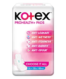 Kotex Prohealth Plush Sanitary Pads For Women XL Plus - 42 Ultra-thin Pads