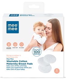 Mee Mee Ultra Thin Super Absorbent Washable Nursing Breast Pads - 6 Pieces