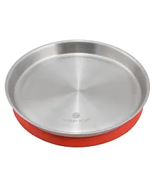 Taabartoli Stainless Steel Silicone Suction Plate - Red