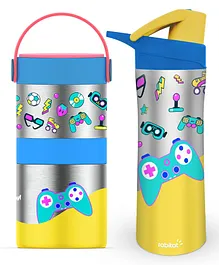 Rabitat Combo Picnic Set Meal Mate Max Food Jar and Nutrilock Insulated Bottle Sparky -700 ml & 550 ml