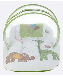 Superminis Printed Baby Bedding With Mosquito Net - Green