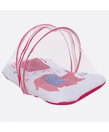 Superminis Printed Baby Bedding With Mosquito Net -Magenta