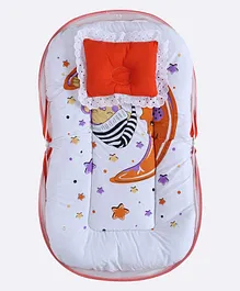 Superminis Printed Baby Bedding With Mosquito Net -Orange