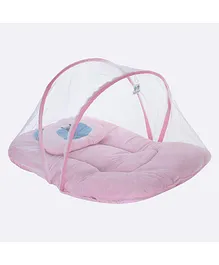 Superminis Velvet Solid Bedding With Mosquito Net - Pink
