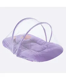 Superminis Velvet Solid Bedding With Mosquito Net - Purple