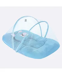 Superminis Velvet Solid Bedding With Mosquito Net - Sky Blue