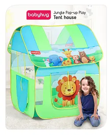 Babyhug Jungle Pop-up Play Tent House - Green