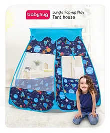 Babyhug Foldable Pop-up Play Tent House Sky Theme - Blue