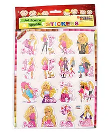 Sticker Bazaar Barbie A4 Foam Sparkle Sticker - Multi Color