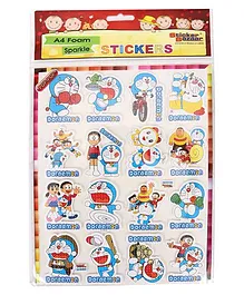 Sticker Bazaar Doraemon A4 Foam Sparkle Stickers - Multi Color