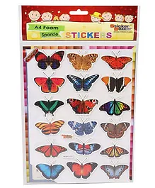 Sticker Bazaar Butterfly A4 Foam Sticker Set - Multicolor