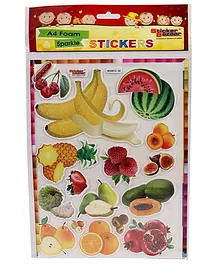 Sticker Bazaar A4 Size Fruits Foam Sticker - Multi Color