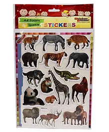 Sticker Bazaar A4 Size Animal Foam Stickers - Multi Color