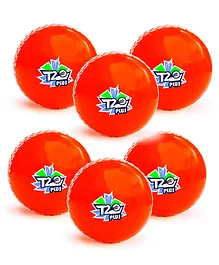 Jaspo Soft T-20 Plus Practice Cricket Bal Pack of 6 - Orange