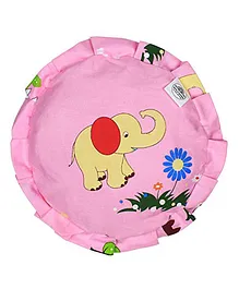 Tiffy & Toffee Mustard Seeds Baby Pillow Elephant Print - Pink