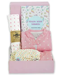 The Mom Store Ride A Unicorn New Born Gift  Box Shimmer - Pink