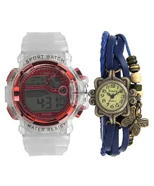 Fantasy World Pack Of 2 Analog & Digital Watches - Red