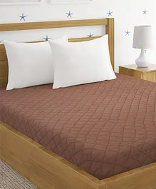 Hosta Homes Quilted Cotton King Size Mattress Protector - Brown