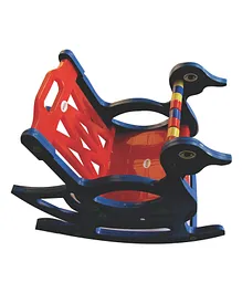 Babyjoys Rocking Chair With Safety Bar - Blue Red