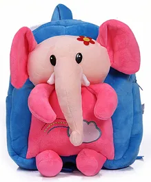Babyjoys Soft Fabric Elephant Design Bag for Baby Blue - Height 14 Inches