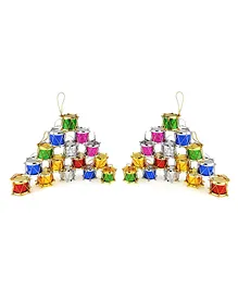 AMFIN Christmas Drum Decoration for Tree Pack of 24 - Multicolor
