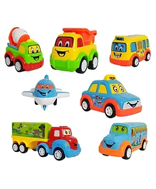 SANISHTH Toys Pull Back Car Unbreakable Toys Vehicles Set (Color may vary)