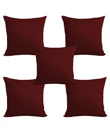 Angel Mommy Superb Bouncing & Jumping Microfiber Cushions Filler Set Of 5 Standard Size - Maroon